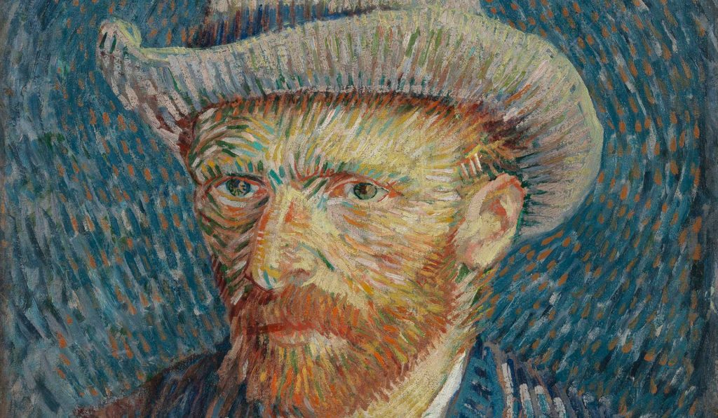 نقاشی خودنگاره با گوش باند پیچی شده